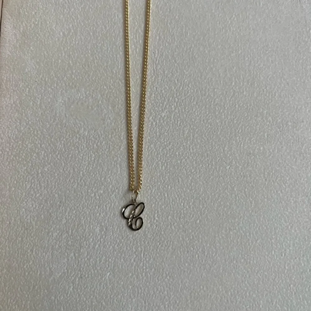14k Real Gold Initial 